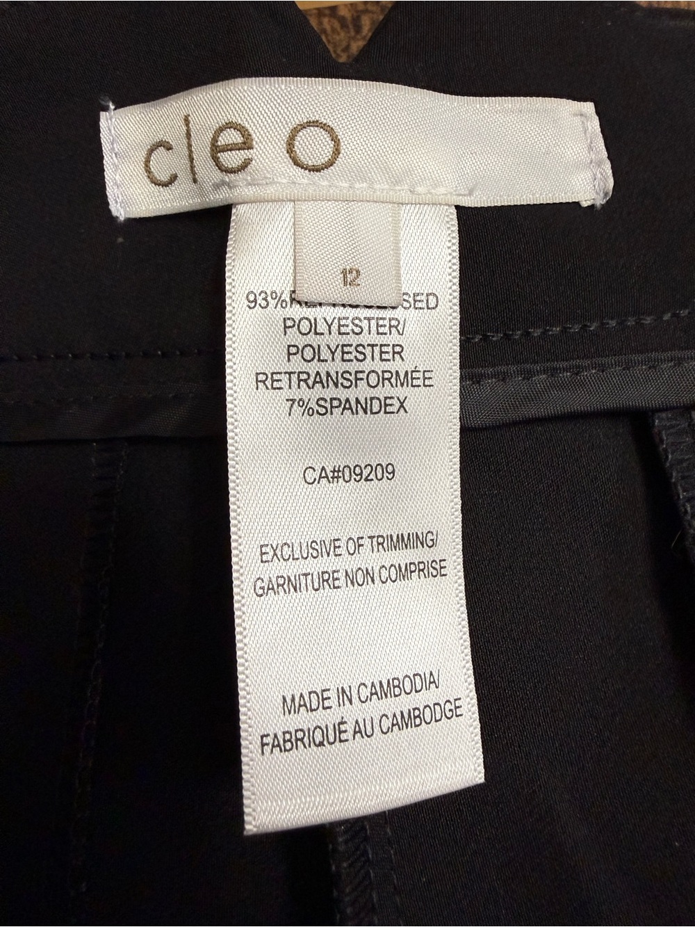 NWT Cleo Women's Dress Pants Black Hannah-Wide Leg, Relaxed Thigh Size 12 - Picture 3 of 6